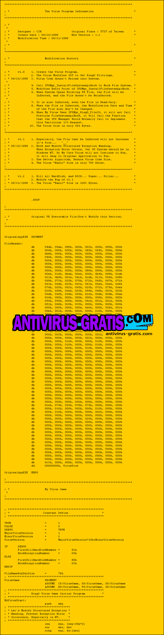 codigo fuente virus